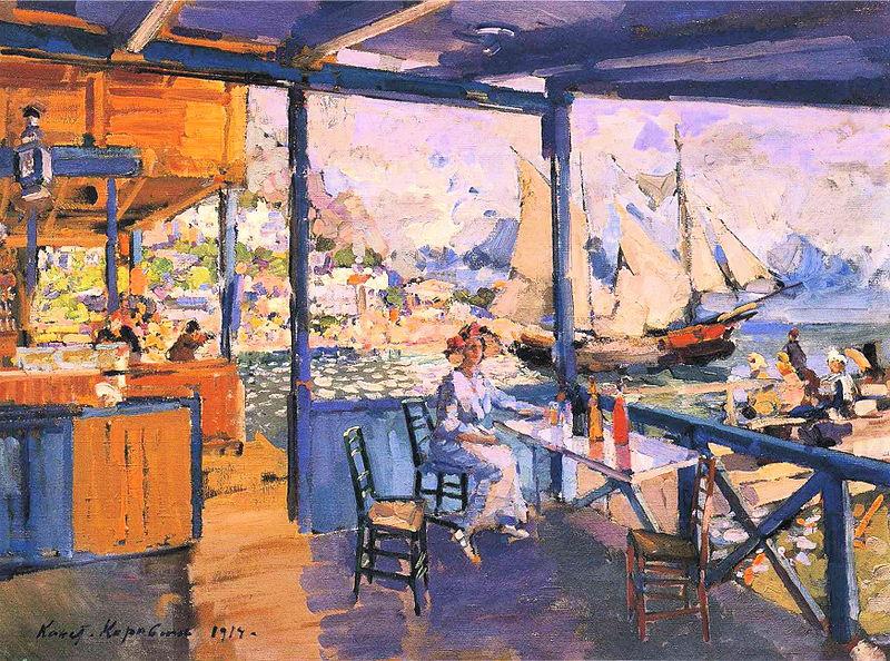 Pier in Gurzuf, Konstantin Korovin